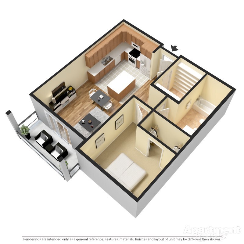 Floor Plan - 1 Bedroom