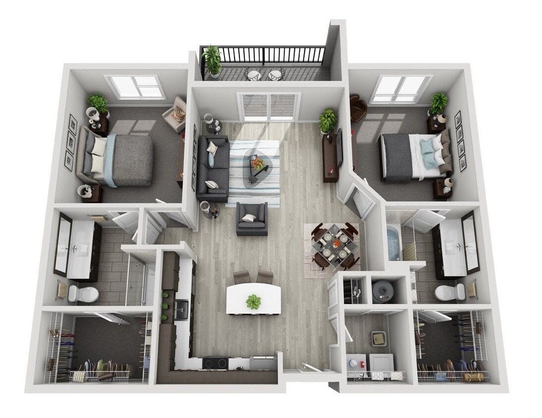 Floor Plan - D2 (2BR)