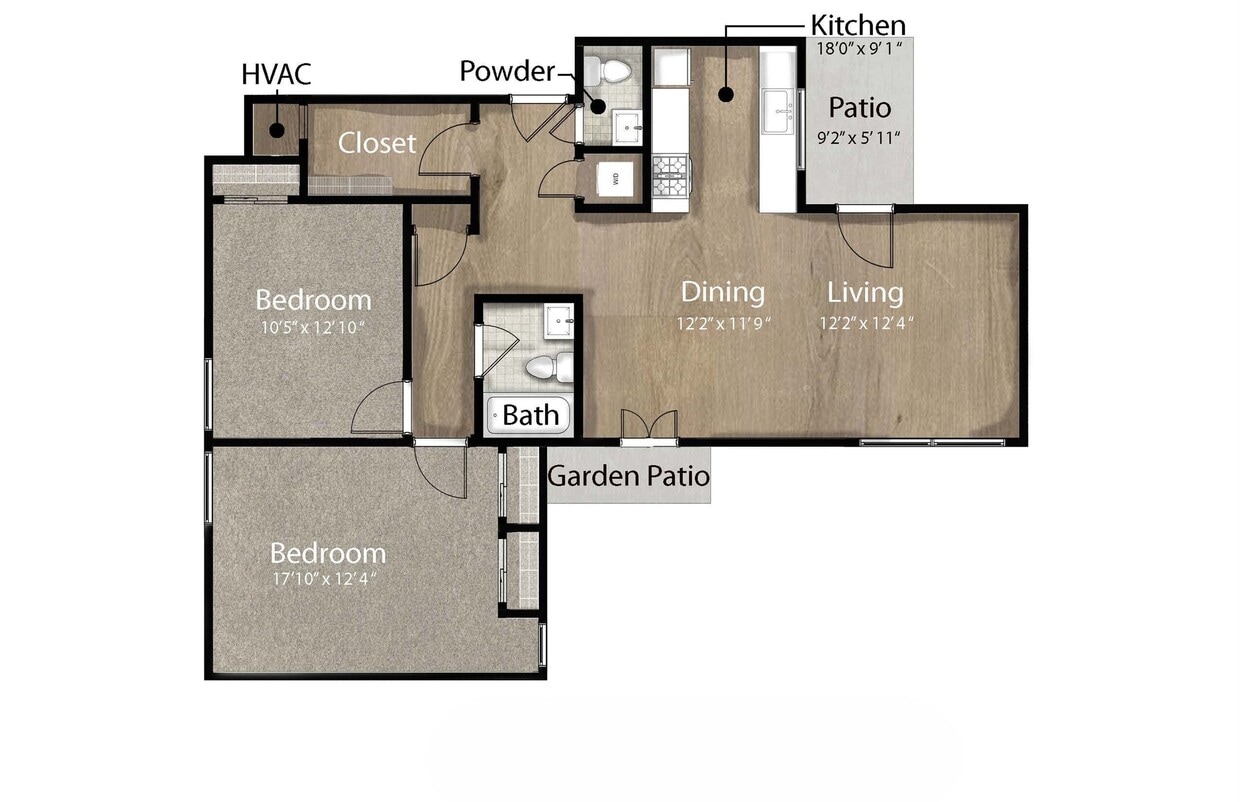 NC - 2 BR, 1.5 Bath - 2 Bedroom/1.5 Bath