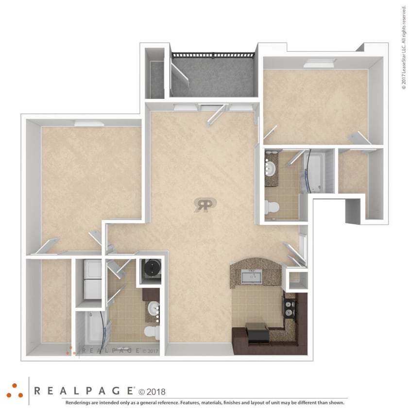 Floor Plan - 2 Bedroom Craftsman