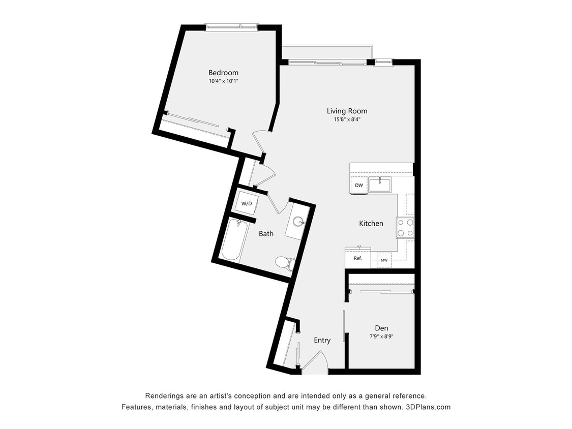 Floor Plan - One Bedroom Den C07A