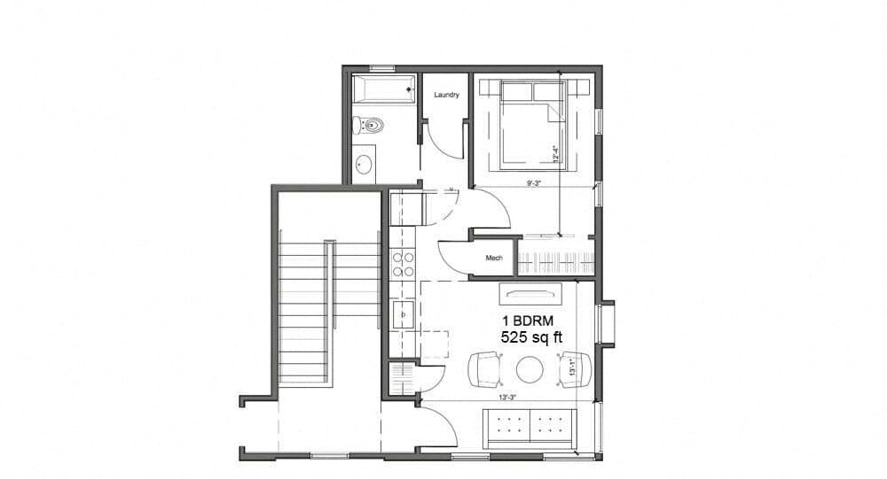 Floor Plan - Small One Bedroom