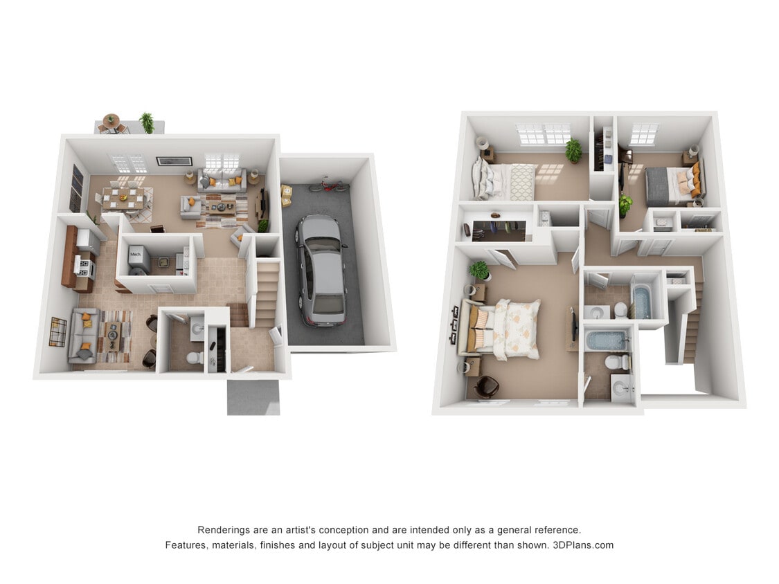 Floor Plan - Woods B - Non-Active Duty