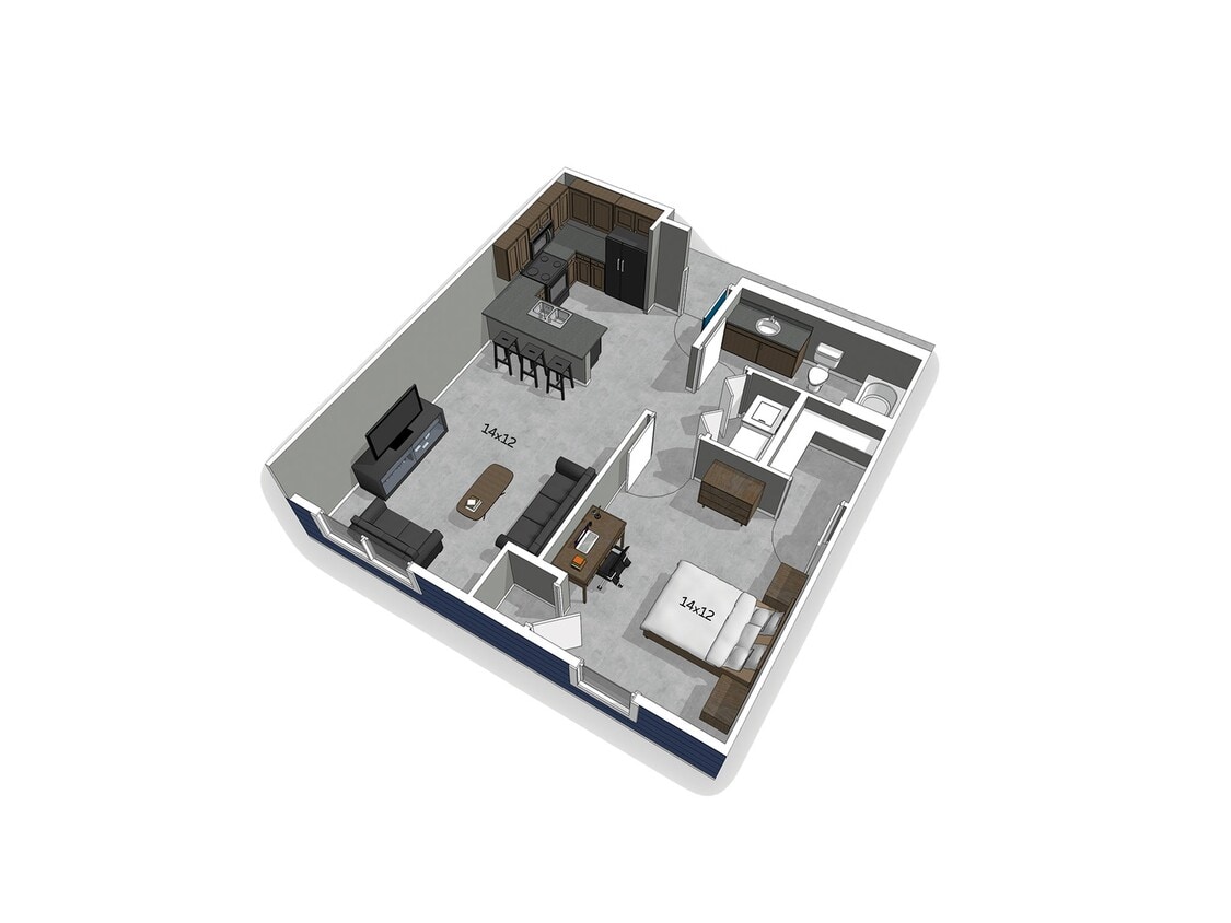 Floor Plan - 1 Bedroom