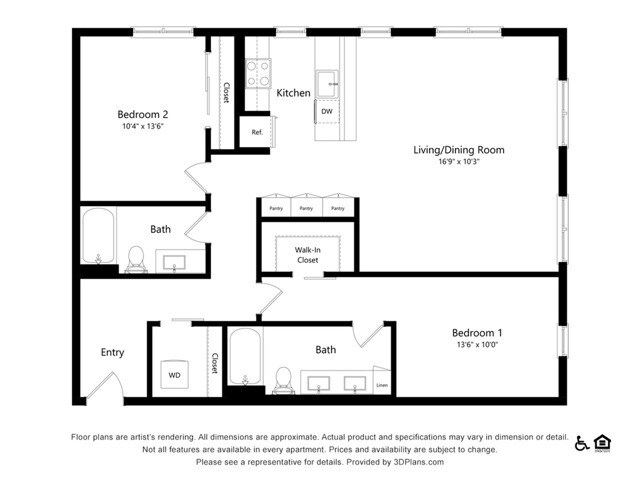 B5 | 2x2 | 1050 sq ft - B5