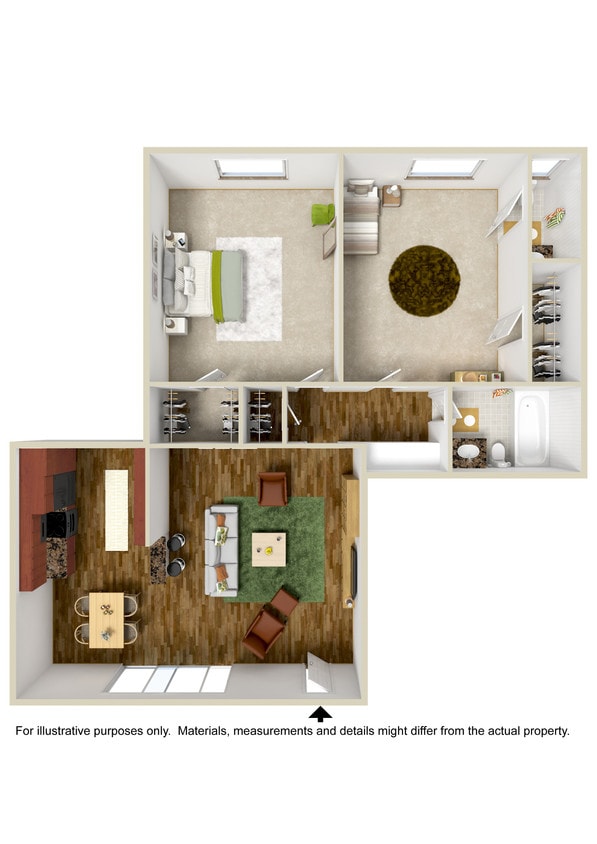 Floor Plan - 2 Bdrm 1.5 Bth