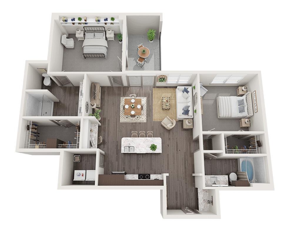 Floor Plan - Two Bedroom B2L