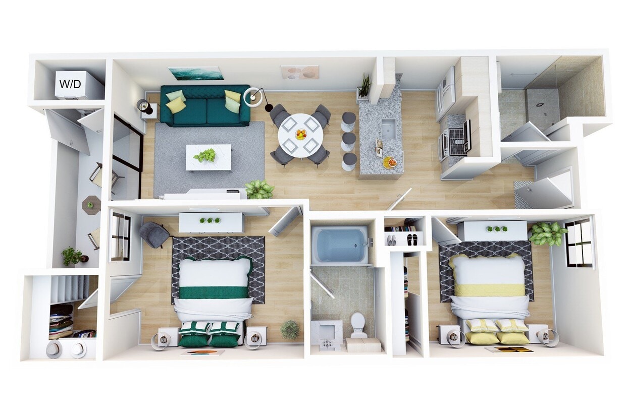 Floor Plan - Unfurnished Two Bedroom