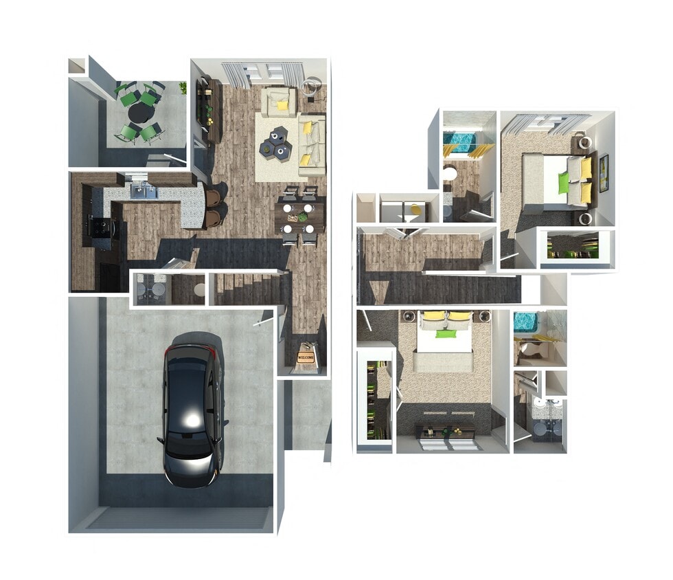 Floor Plan - The Sonoma 2 BR 2 BA