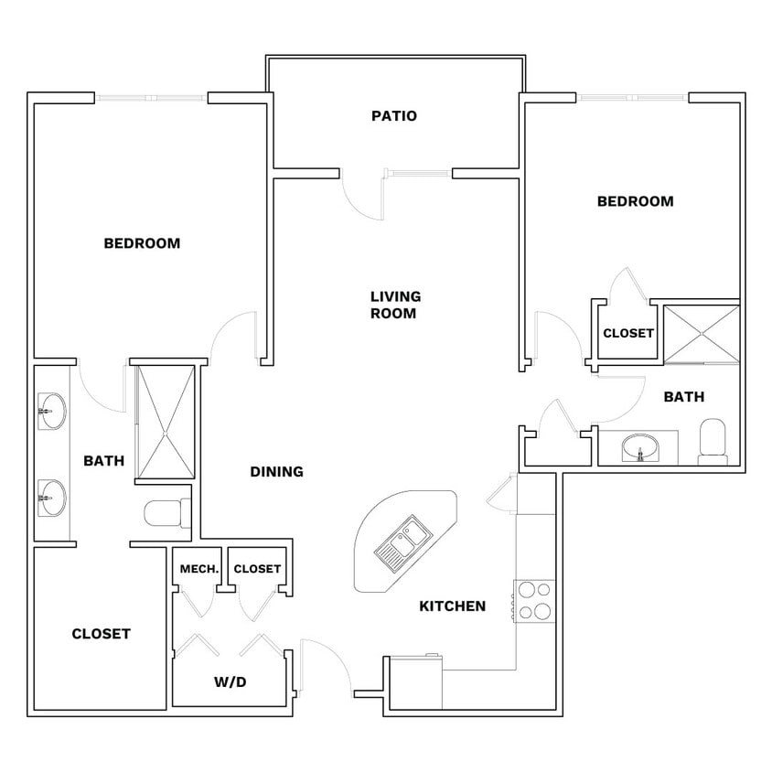 Floor Plan - F-2B2B Avanti Reno