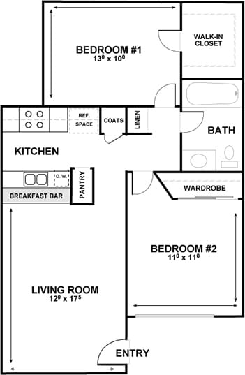 2 Bedroom - Plan D