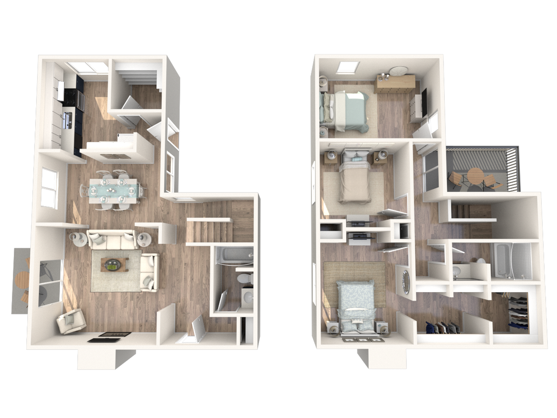 3x2.5 Townhome-Reno floor plan Westwood - 3x2.5 Townhome-Reno