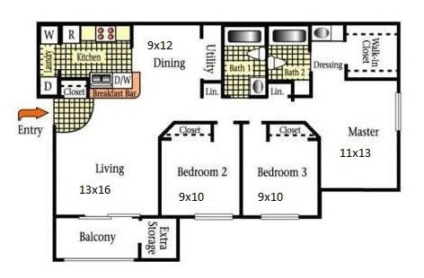 3BR/2BA - The Fairfield