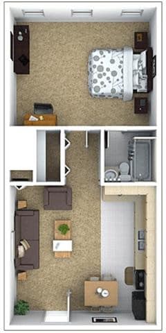 Floor Plan - Redwood - Studio