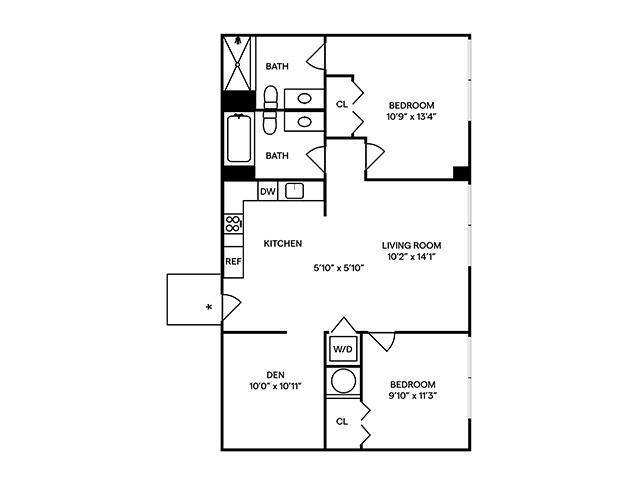Floor Plan - B3 Furnished