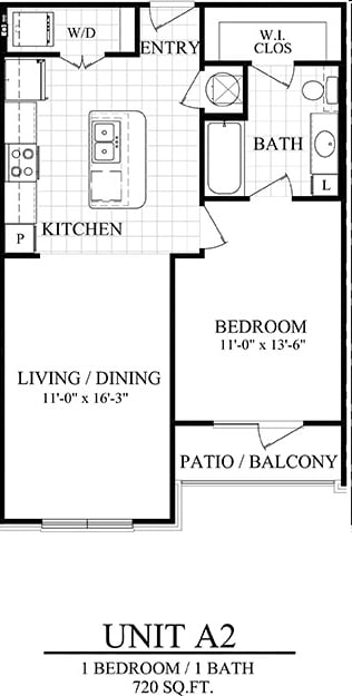 1BR/1BA - A2