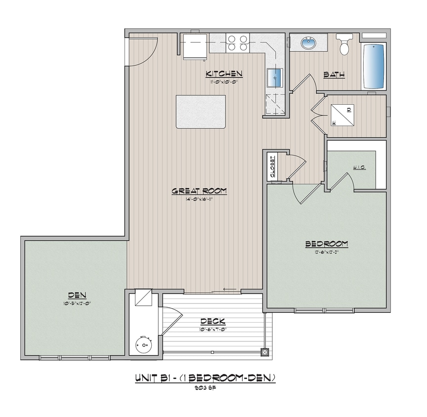 Explore this chic urban abode with a harmonious blend of comfort and style. - 1 Bedroom with Den