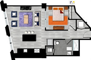 Floor Plan - One Bedroom 