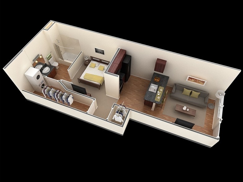 A1_Cannock_1Bed_1Bath_ 525 Sq Ft - A1 Cannock - 1 Bedroom, 1 Bathroom