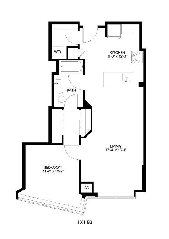 Floor Plan - 1x1 B2
