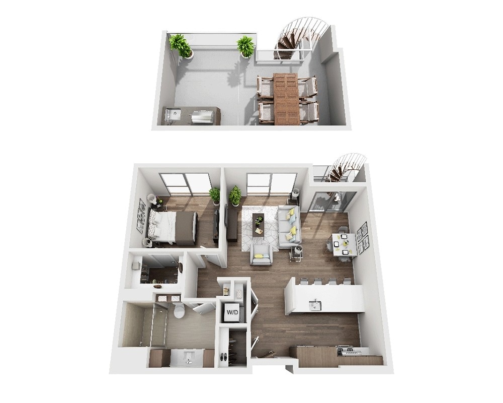 Floor Plan - One Bedroom A1B Penthouse
