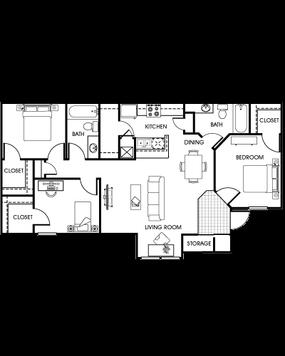 3BR/2BA - The Mesquite