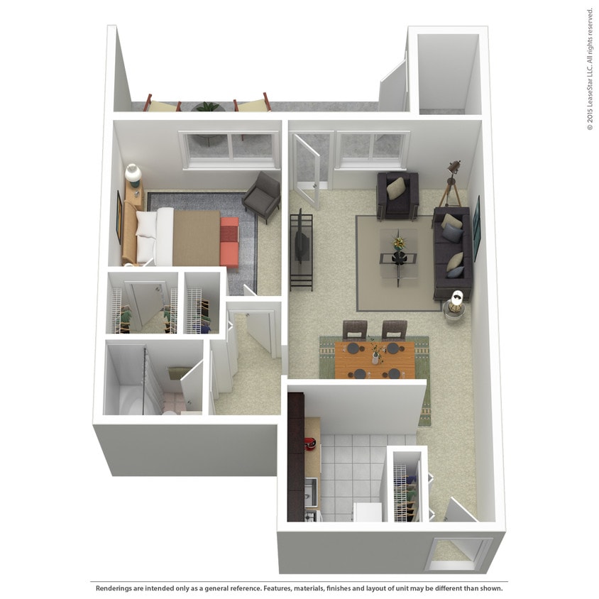 Floor Plan - 1Bedroom  1Bathroom