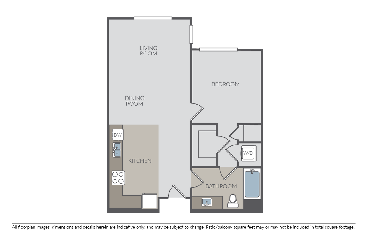 1 Bed 1 Bath D - 1 Bed 1 Bath D