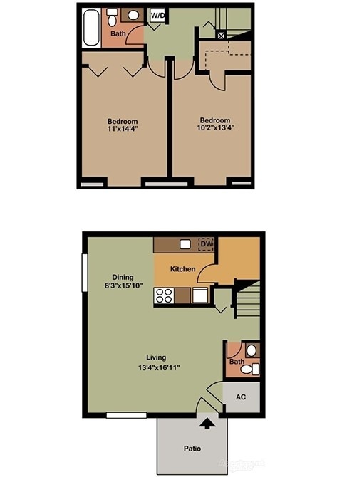 Floor Plan - 2-Bedroom 
