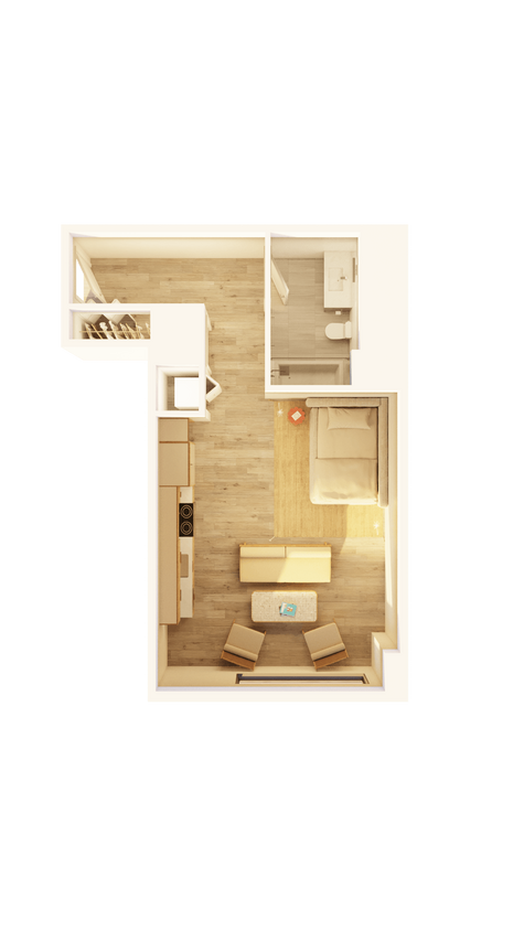 Floor Plan - West Studio Corner A