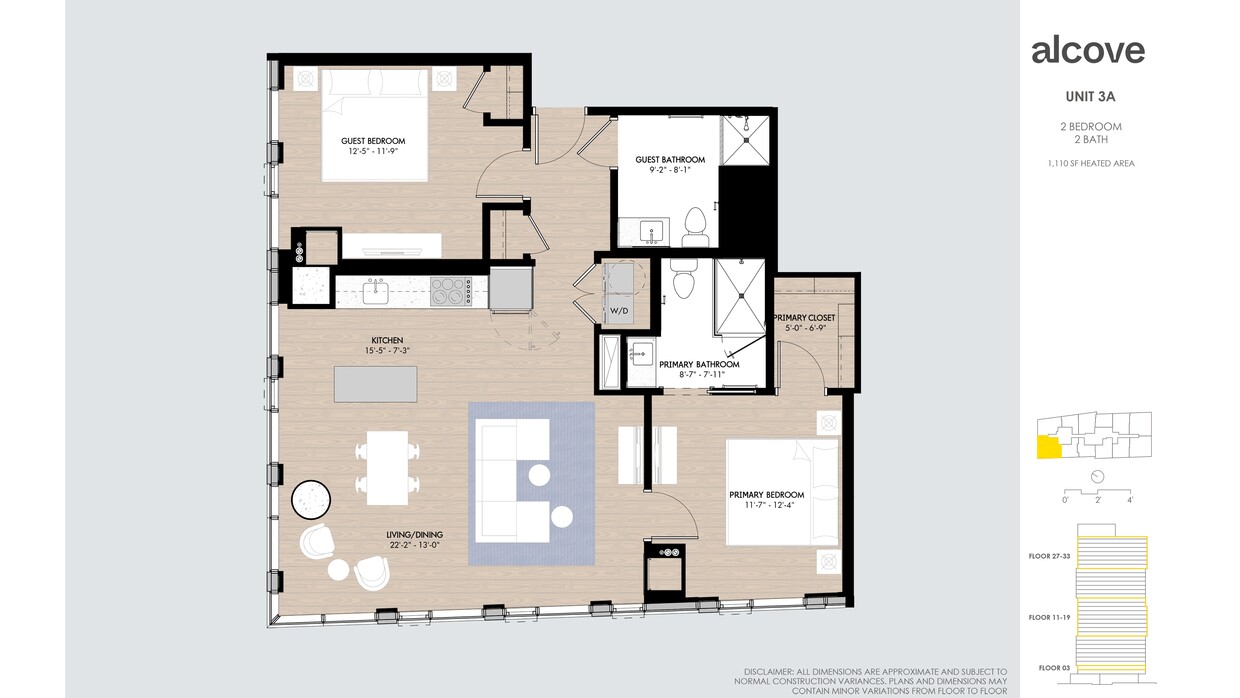 Floor Plan - Alcove Two Bedroom 03 Tiers 1 & 3