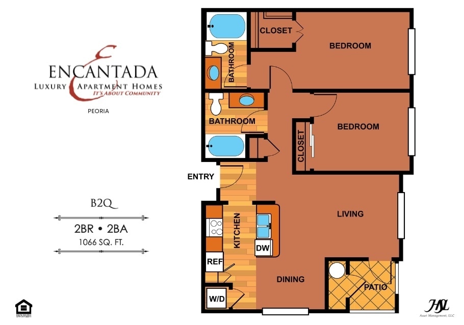 Floor Plan - B2q | Two Bedroom