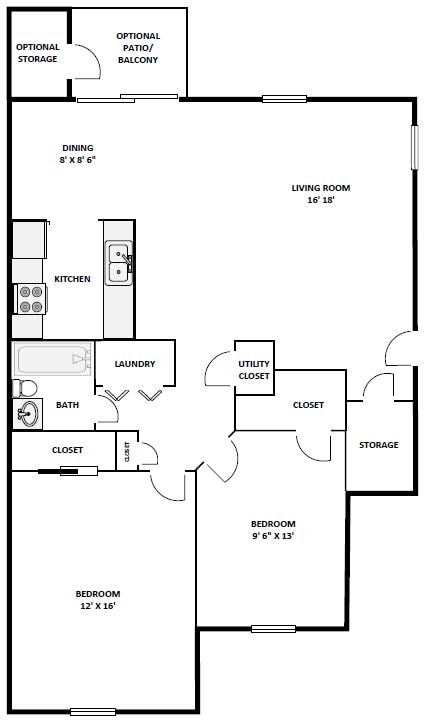 2BR/1BA - The Harbor