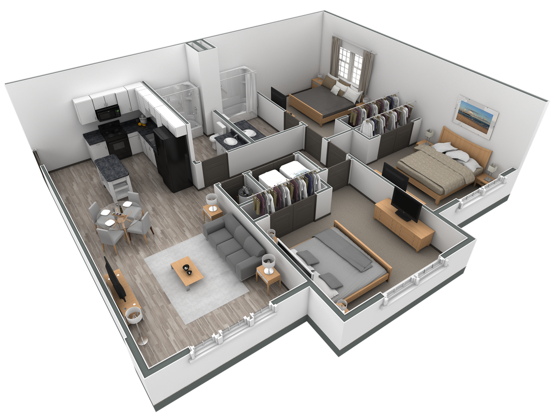 Floor Plan - 3-2 BR Horizon Overlook