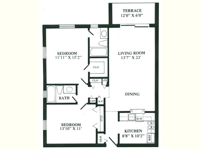 2 Bedroom 2 Bathroom - F