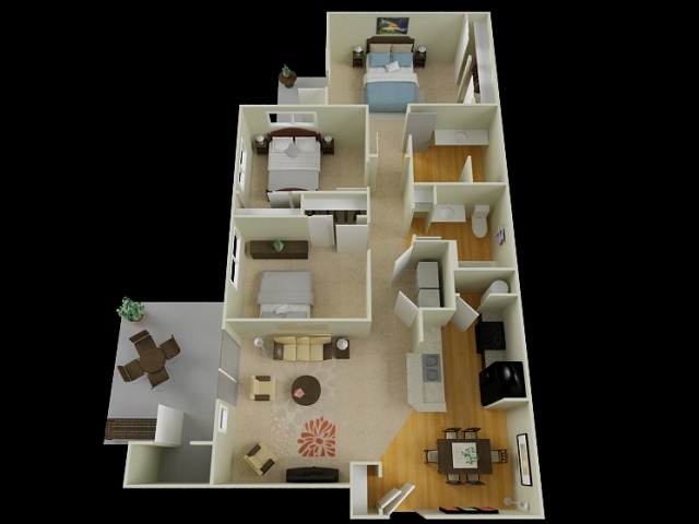 3BR/2BA - Three Bed, Two Bath