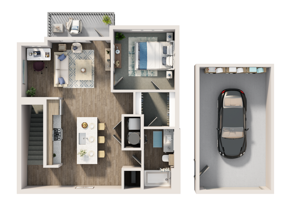 Floor Plan - Grand Traverse w/ Garage