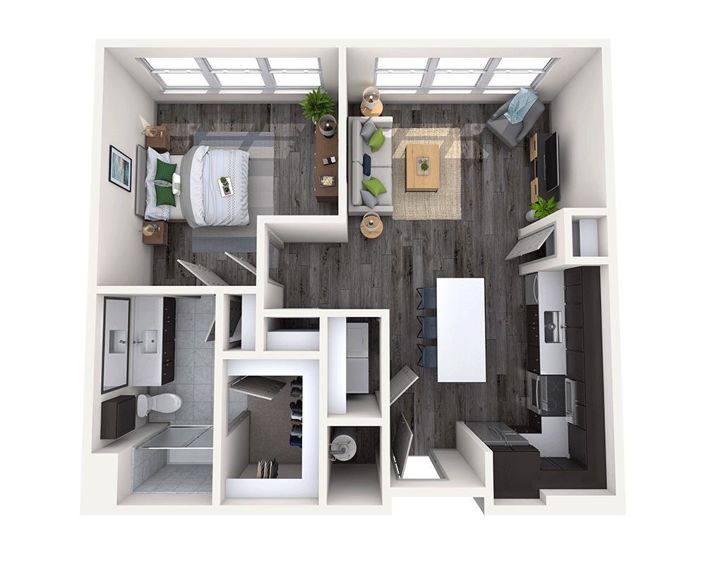 Floor Plan - One Bedroom A1I