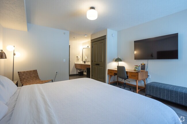 1BR, 1BA - 300SF - Bedroom - Studio's at The Vic