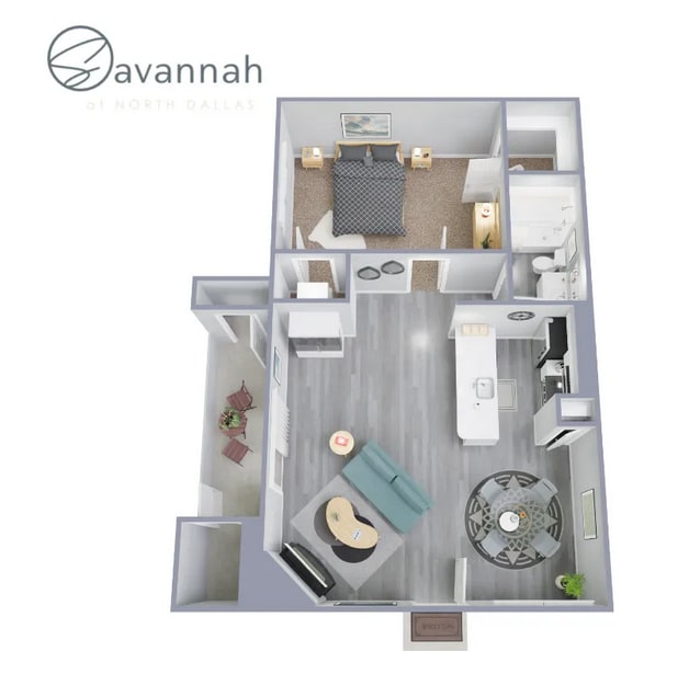 1-1-650-A2 3D.png - 1 Bed 1 Bath