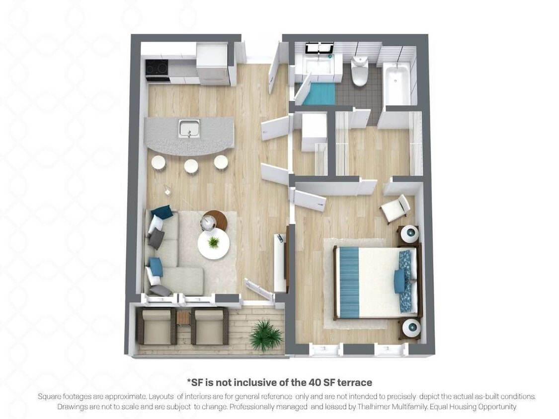 Floor Plan - Manchester | +40 sqft Terrace