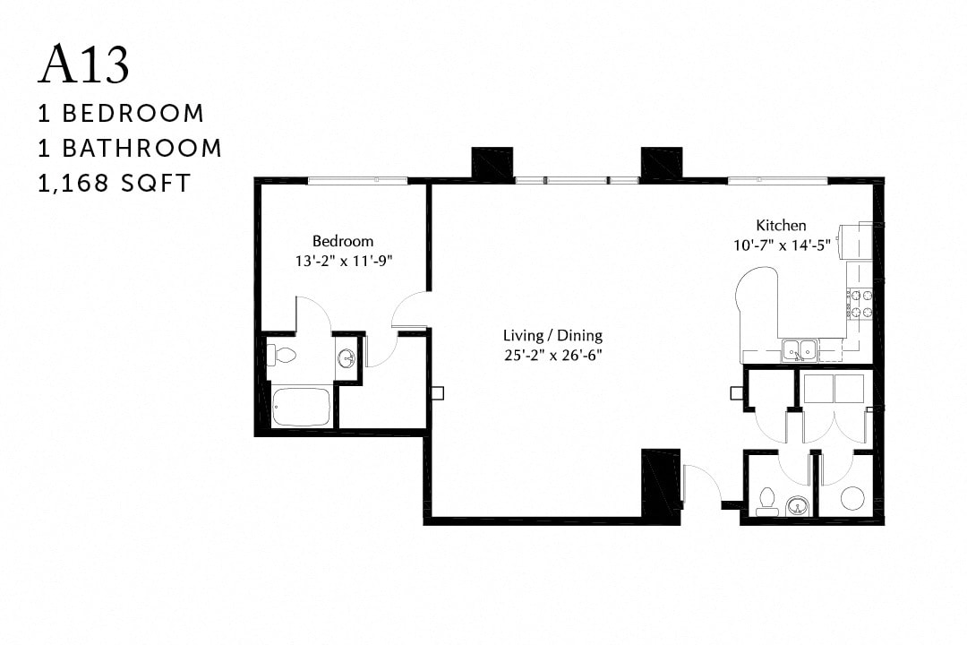Floor Plan - A13 One Bedroom