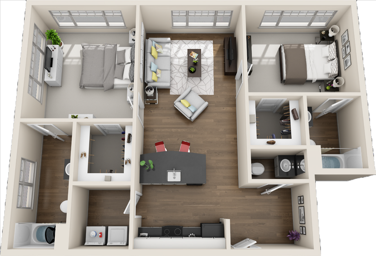 B1.4 floor plan Edge Flats - B1.4