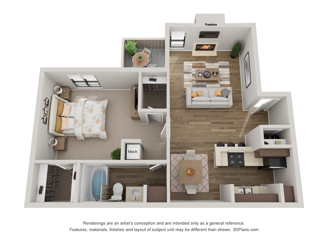 1 Bedroom - 1BR 1BTH