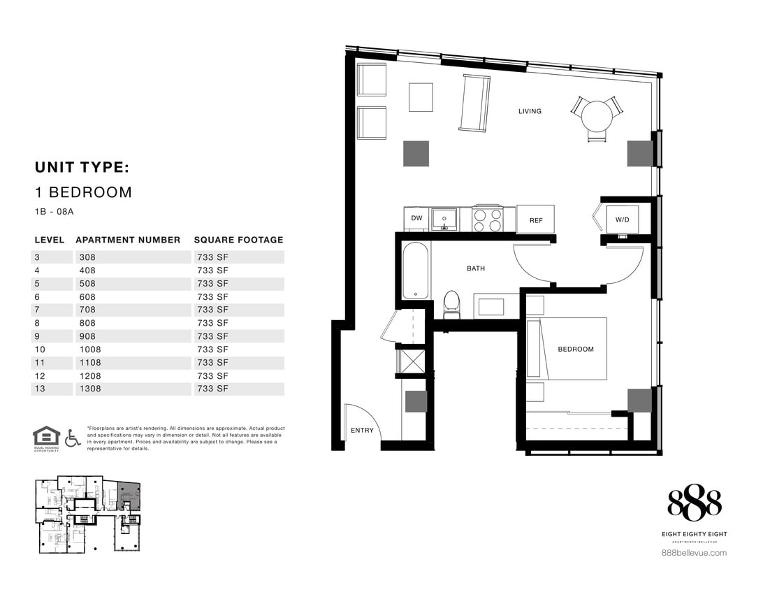 Floor Plan - 1x1 08A