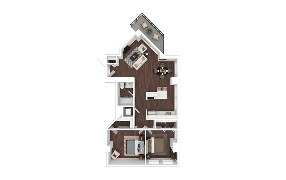 Floor Plan - B3 - Renovated