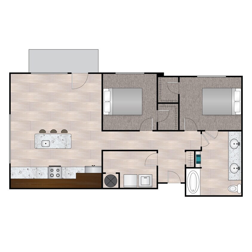 Floor Plan - B Otto 1064 sqft - 1069 sqft