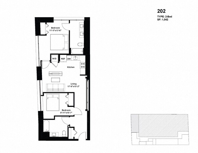 Floor Plan -  Unit 202