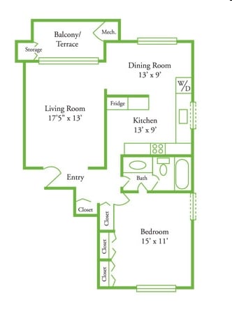 A - 1 Bedroom