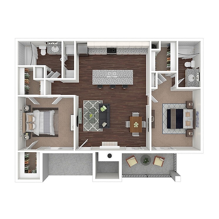 B2 | 2x2 | 1000 sf - B2